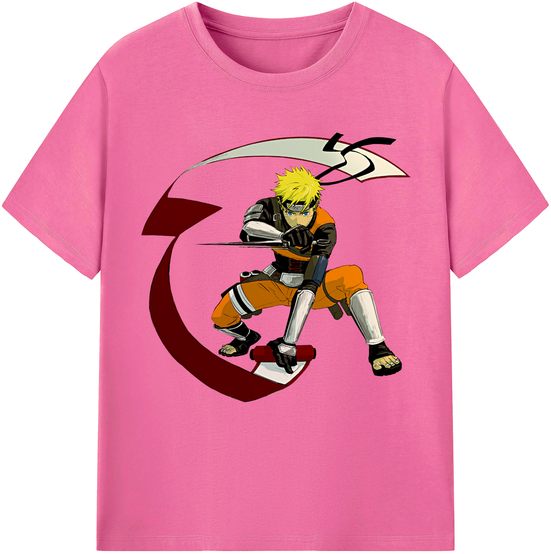 （画像用） NARUTO -ナルト- うずまき ナルト Uzumaki Naruto レディースカジュアルプリントTシャツ（綿100％）